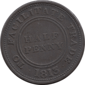 1813 John Knapp Junior Worcester Half Penny Token