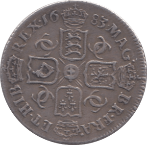 1683 SIXPENCE ( GVF )