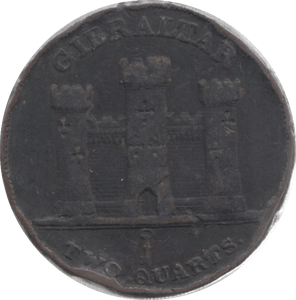 1842 GIBRALTAR TWO QUARTERS TOKEN - Token - Cambridgeshire Coins