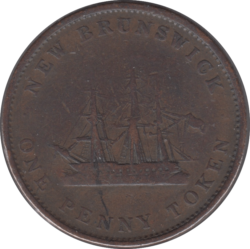 1843 PENNY TOKEN NEW BRUNSWICK - Token - Cambridgeshire Coins