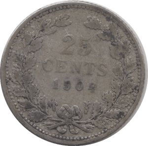 1804 SILVER 25 CENTS NETHERLANDS
