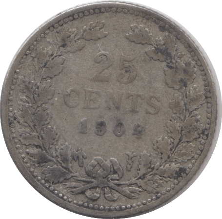 1804 SILVER 25 CENTS NETHERLANDS
