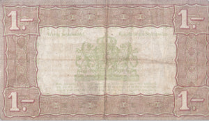 1 GULDEN WETTIG BETAALMIDDEL ZILVERBON NETHERLANDS BANKNOTE REF 6