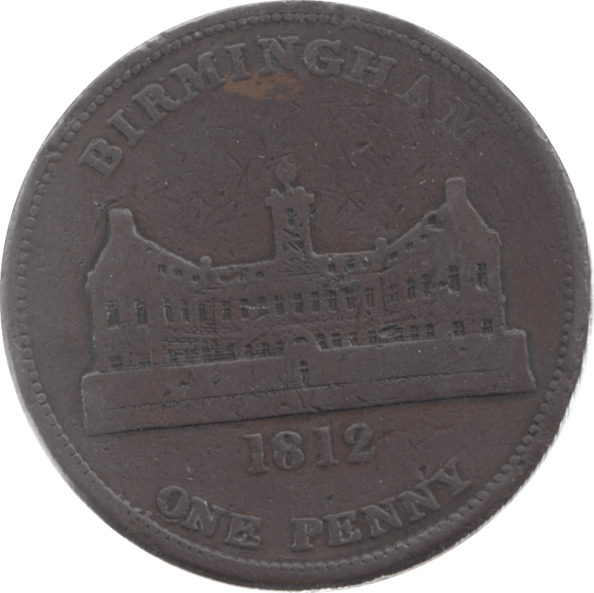 1812 PENNY TOKEN BIRMINGHAM PAYABLE AT WORKHOUSE TOKEN