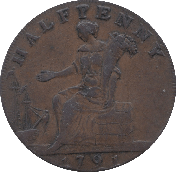 1791 HALFPENNY TOKEN WARWICKSHIRE REF A5