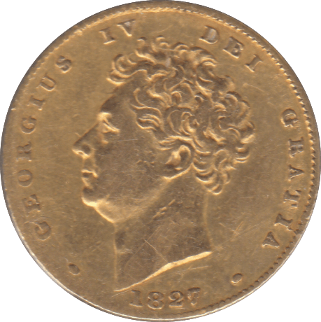 1827 GOLD HALF SOVEREIGN ( GVF ) - Half Sovereign - Cambridgeshire Coins