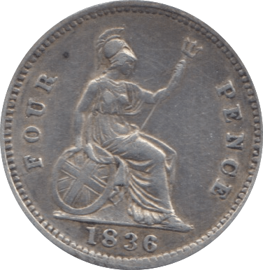 1836 FOURPENCE ( VF ) 3 - Fourpence - Cambridgeshire Coins
