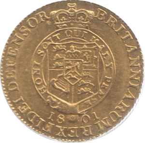 1801 GOLD HALF GUINEA ( EF ) GEORGE III