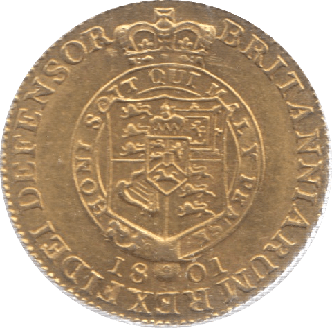 1801 GOLD HALF GUINEA ( EF ) GEORGE III