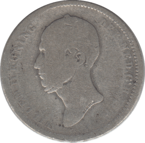 1849 SILVER TWENTY FIVE CENTS NETHERLANDS - SILVER WORLD COINS - Cambridgeshire Coins