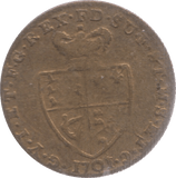 1701 GAMING TOKEN HALF GUINEA STYLE