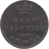 1844 HALF FARTHING ( FINE ) 3 - Half Farthing - Cambridgeshire Coins