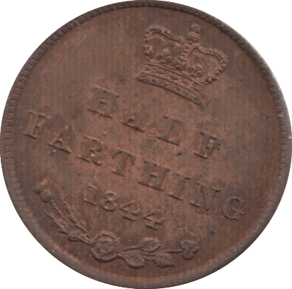 1844 ONE HALF FARTHING ( AUNC ) 4 - Half Farthing - Cambridgeshire Coins