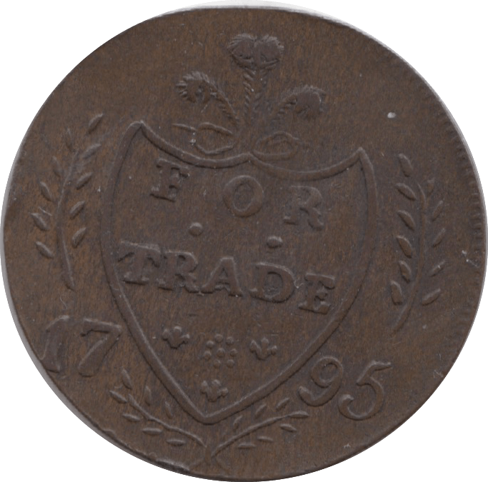 1795 HALFPENNY TOKEN CORK BUST ALEX CORNWELL TRADE SHIELD DH307 ( REF 185 )