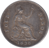 1836 FOURPENCE ( VF ) 7 - Fourpence - Cambridgeshire Coins