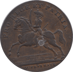 1793 HALFPENNY TOKEN NORFOLK NORWICH BARRACKS 46A ( VF ) ( REF 99 )