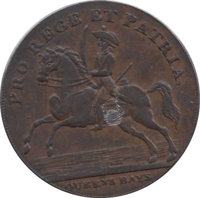 1793 HALFPENNY TOKEN NORFOLK NORWICH BARRACKS 46A ( VF ) ( REF 99 )
