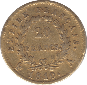 1810 GOLD NAPOLEON I 20 FRANCS FRANCE