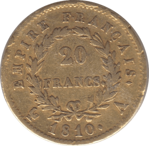 1810 GOLD NAPOLEON I 20 FRANCS FRANCE