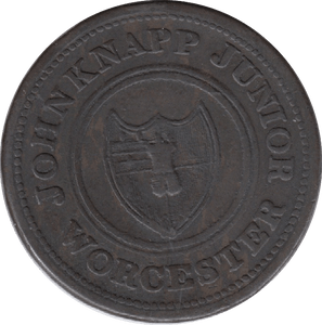 1813 John Knapp Junior Worcester Half Penny Token