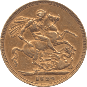 1824 GOLD SOVEREIGN ( VF )