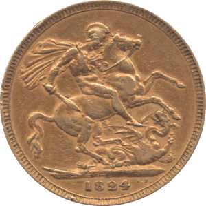 1824 GOLD SOVEREIGN ( VF )