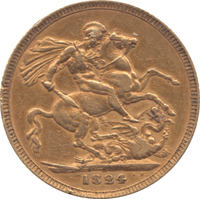 1824 GOLD SOVEREIGN ( VF )