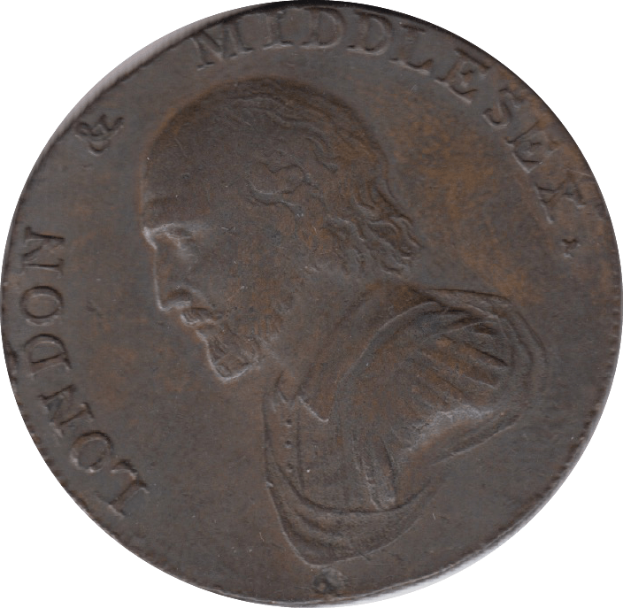 1792 LONDON & MIDDLESEX HALFPENNY TOKEN