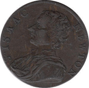 1793 Sir Isaac Newton Half Penny Token