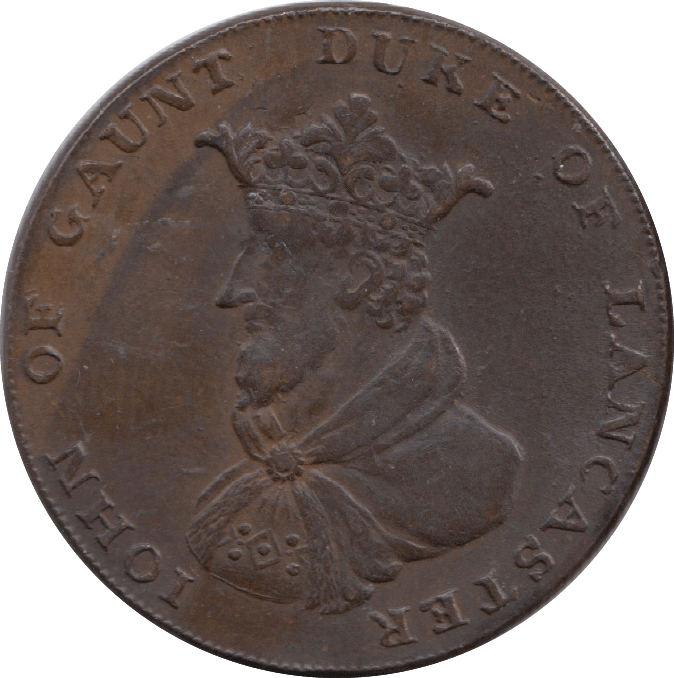 1792 John Duke Of Lancaster Halfpenny Token
