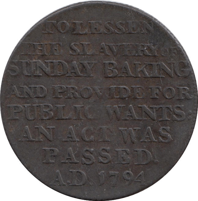 1795 Bakers Half Penny Token