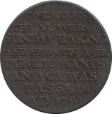 1795 Bakers Half Penny Token