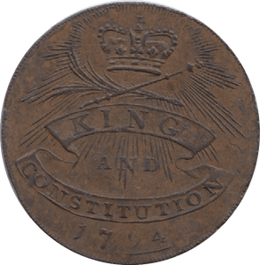 1794 Newgate Half Penny Token
