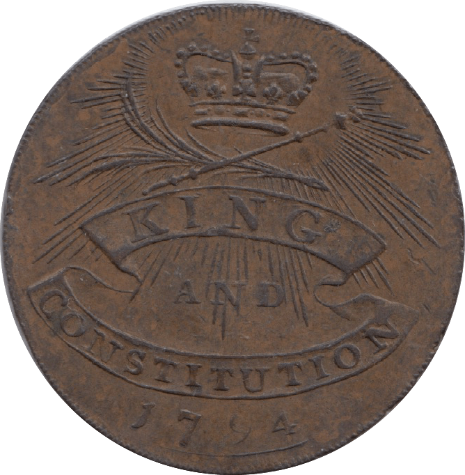 1794 Newgate Half Penny Token