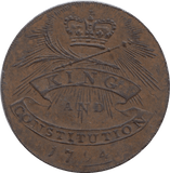 1794 Newgate Half Penny Token