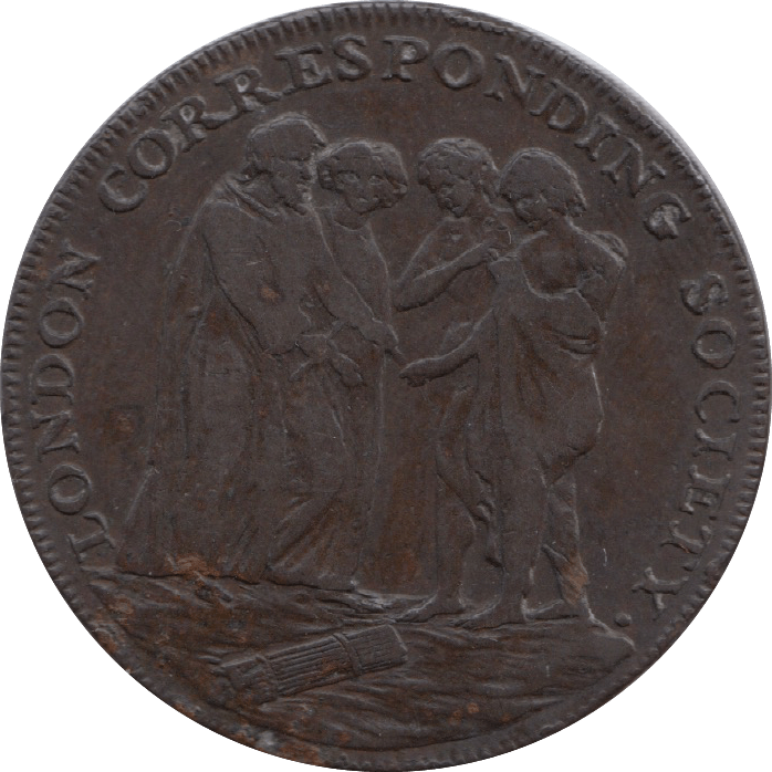 1795 London Corresponding Society Half Penny Token
