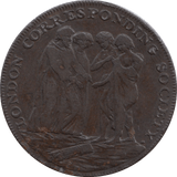 1795 London Corresponding Society Half Penny Token
