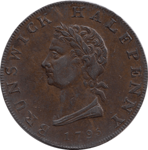 1795 Brunswick Halfpenny Token