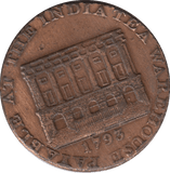 1793 Bristol India Tea Warehouse Halfpenny Token