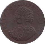 1795 Princess Of Wales Half Penny Token