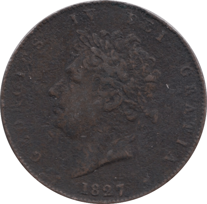 1827 HALF PENNY ( NF ) 3 - HALFPENNY - Cambridgeshire Coins