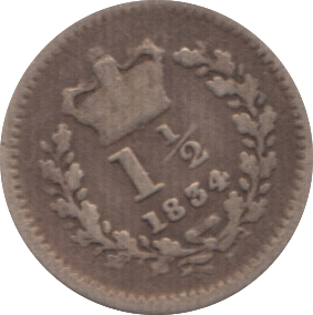 1834 THREE HALF PENCE ( FINE ) - Three Half Pence - Cambridgeshire Coins