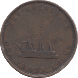 1843 NEW BRUNSWICK ONE PENNY TOKEN - Token - Cambridgeshire Coins
