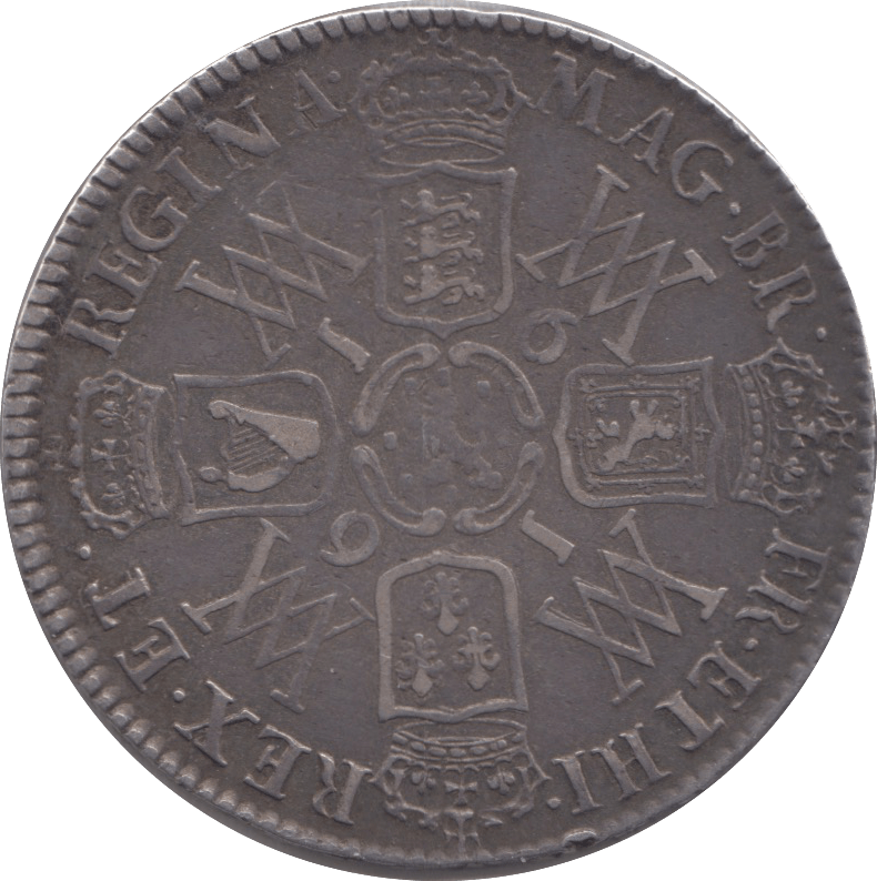 1691 HALFCROWN ( VF )