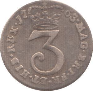 1763 MAUNDY THREEPENCE ( FINE ) I