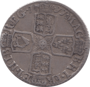 1711 SIXPENCE ( VF )