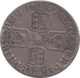 1711 SIXPENCE ( VF )