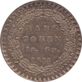 1811 SILVER BANK TOKEN ONE SHILLING AND SIXPENCE ( EF )