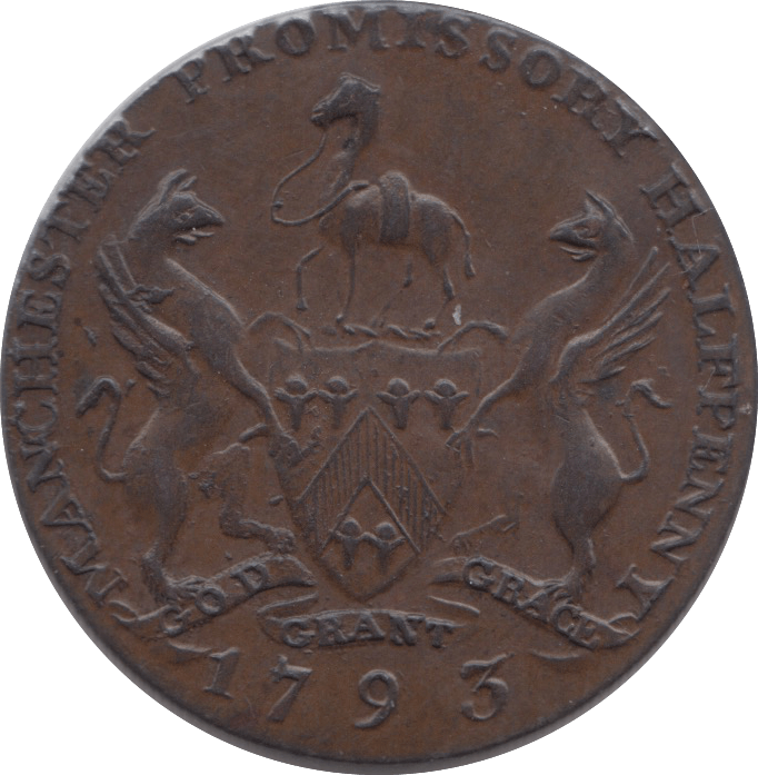 1793 HALFPENNY TOKEN MANCHESTER REF A13