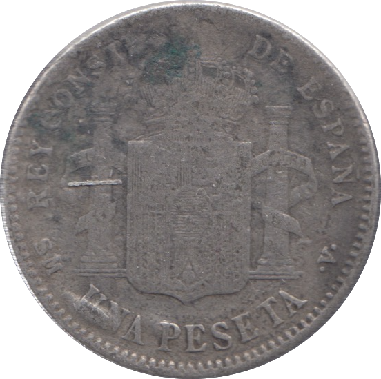 1900 SILVER 1 PESETAS SPAIN